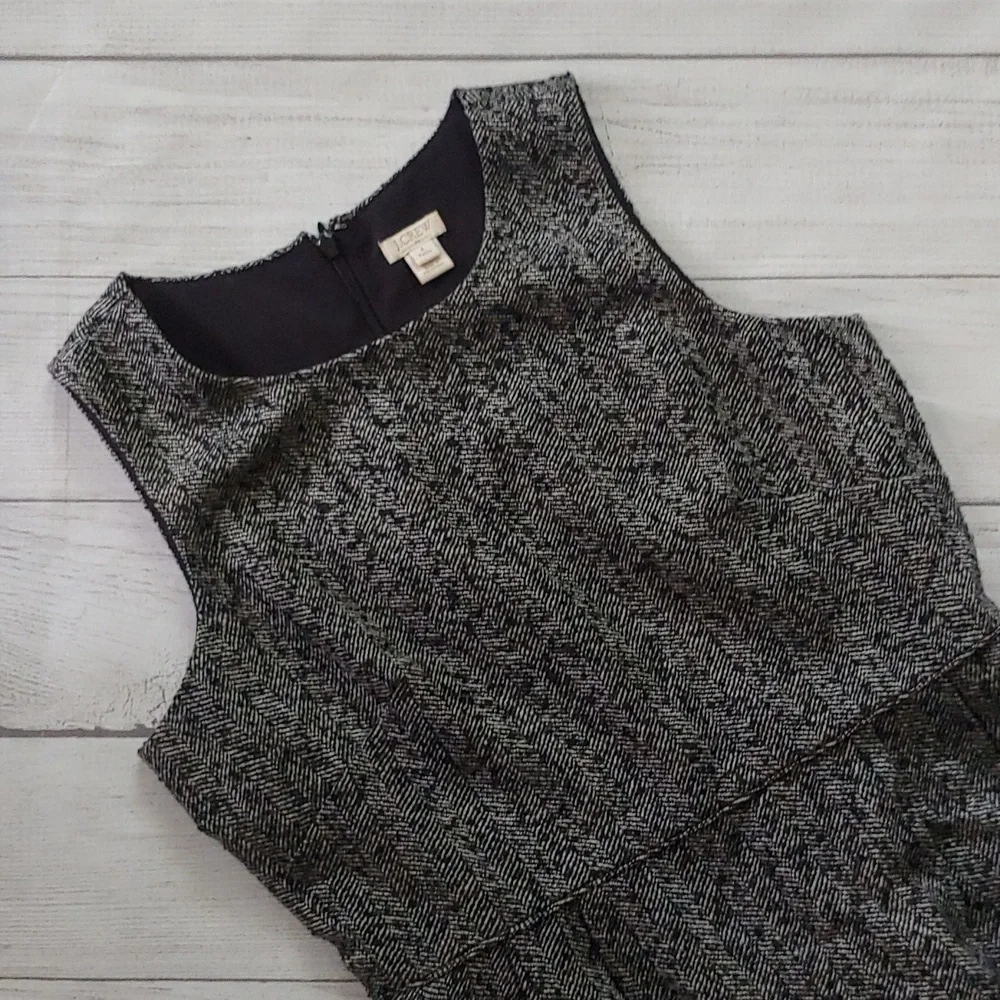 J. CREW CLASSIC TWEED SLEEVELESS DRESS